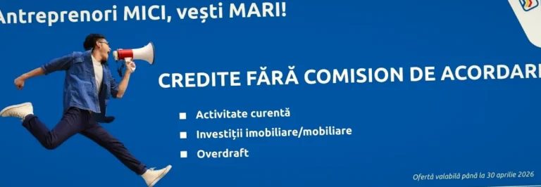 Exim Banca Romaneasca relanseaza credite cu ZERO COMISION pentru micile afaceri